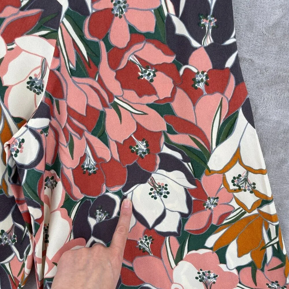 Justin McCarty Vintage Floral Print Super Wide Leg 70s Palazzo Pants - Picture 7 of 16